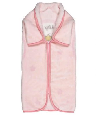 Βελουτέ Βρεφική Κουβέρτα Αγκαλιάς - Υπνόσακος (bebe) Baby Relax Line 6565 της Das Home (80x90) ΡΟΖ
