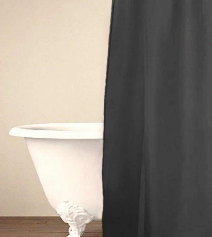 Αδιάβροχη Κουρτίνα Μπάνιου Μονόχρωμη με Κρίκους Shower Curtain SIMPLE της Palamaiki (180x200) GRAY