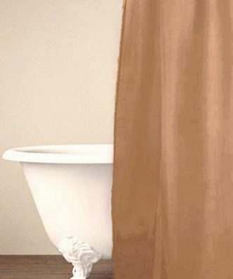 Αδιάβροχη Κουρτίνα Μπάνιου Μονόχρωμη με Κρίκους Shower Curtain SIMPLE της Palamaiki (180x200) SAND