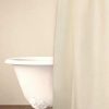 Αδιάβροχη Κουρτίνα Μπάνιου Μονόχρωμη με Κρίκους Shower Curtain SIMPLE της Palamaiki (180x200) CREAM