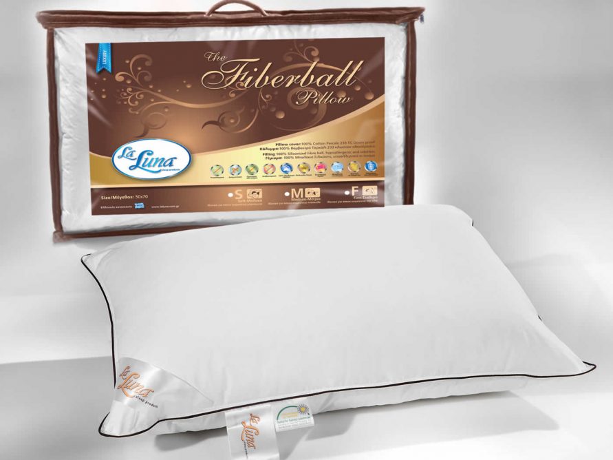 Μαξιλάρι Ύπνου Fiberball Pillow Medium με μπαλάκια σιλικόνης (50x70) της La Luna