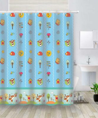 Winnie Pooh WP012 BLUE-01 Κουρτίνα μπάνιου της DISNEY / VASILAS Home (180x180)