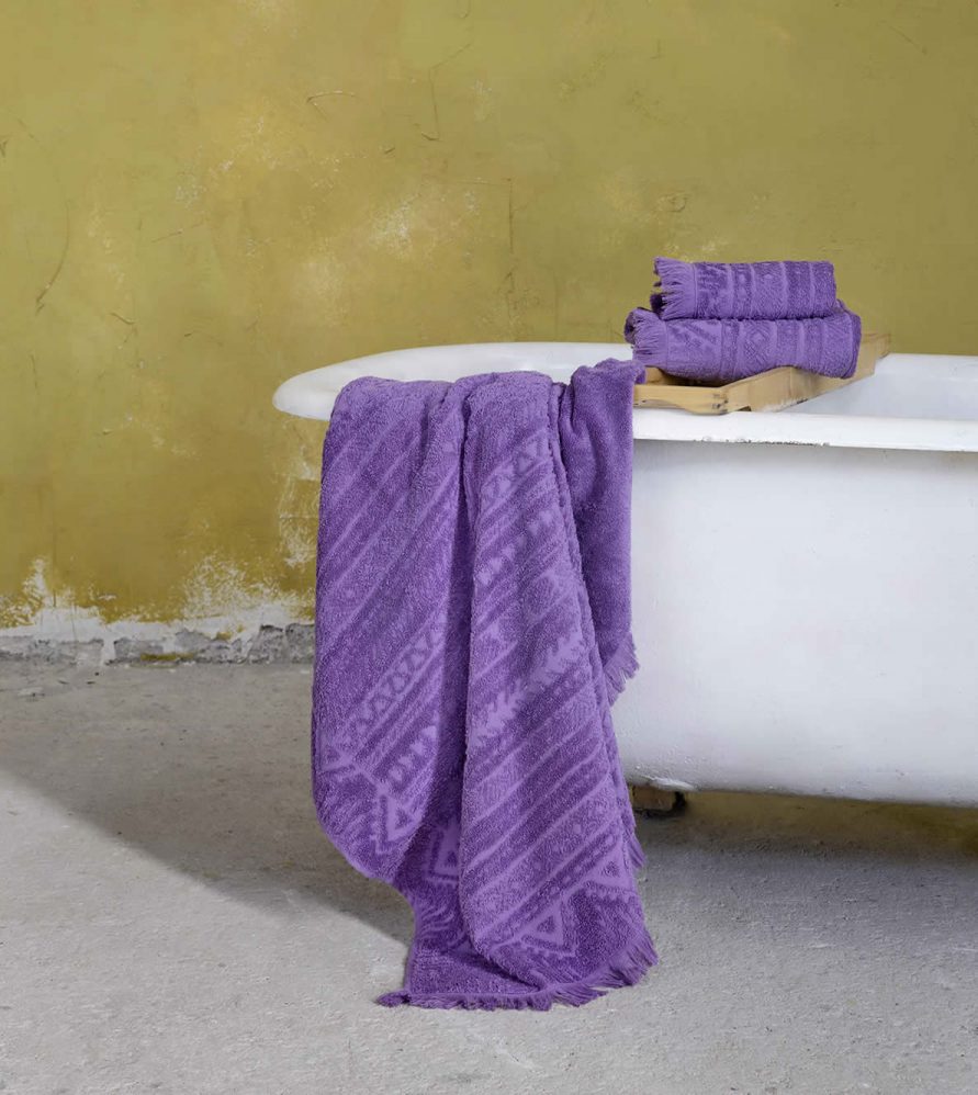 Πετσέτα Προσώπου MINDELO της NIMA HOME (50x90) MAUVE