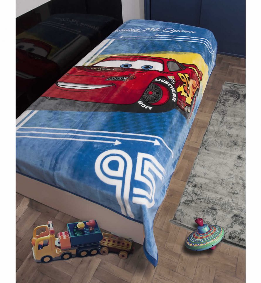 Αυθεντική Παιδική Μονή Βελουτέ Κουβέρτα CARS 095 της DISNEY / DIMcol