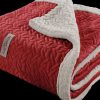 Fleece κουβέρτα Μονή με γουνάκι RISTRETTO της Guy Laroche (160x220) ROSSO 5