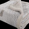Fleece κουβέρτα Μονή με γουνάκι RISTRETTO της Guy Laroche (160x220) SILVER 3