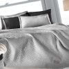 Fleece κουβέρτα Μονή με γουνάκι RISTRETTO της Guy Laroche (160x220) SILVER