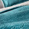 Fleece κουβέρτα Υπέρδιπλη με γουνάκι RISTRETTO της Guy Laroche (220x240) PETROL 1
