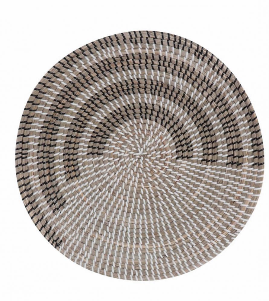 Διακοσμητικό Πιάτο Τοίχου SEAGRASS GARNET της NEF-NEF (Δ:46cm x9) BLACK/WHITE