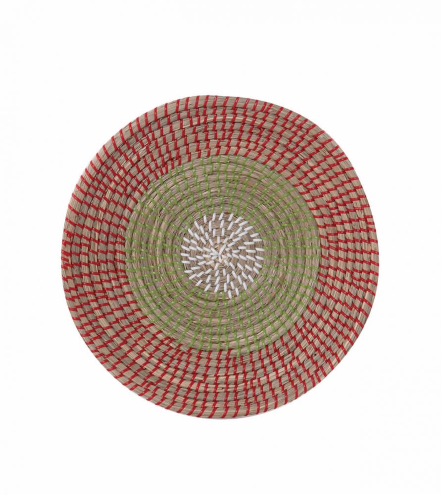 Διακοσμητικό Πιάτο Τοίχου SEAGRASS INDRA της NEF-NEF (Δ:36cm x7) CORAL/GREEN