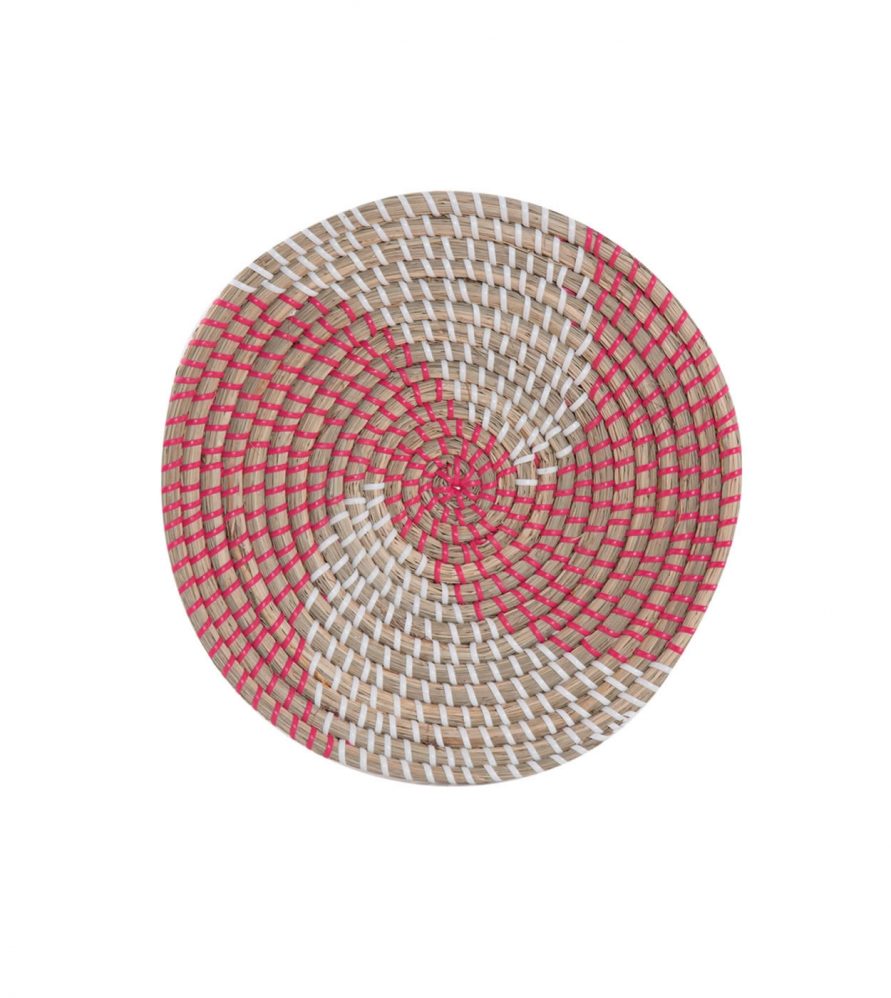 Διακοσμητικό Πιάτο Τοίχου SEAGRASS NOBLE της NEF-NEF (Δ:28cm x6) CORAL/WHITE