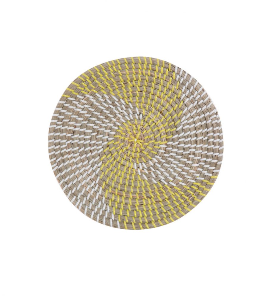 Διακοσμητικό Πιάτο Τοίχου SEAGRASS NOBLE της NEF-NEF (Δ:28cm x6) YELLOW/WHITE