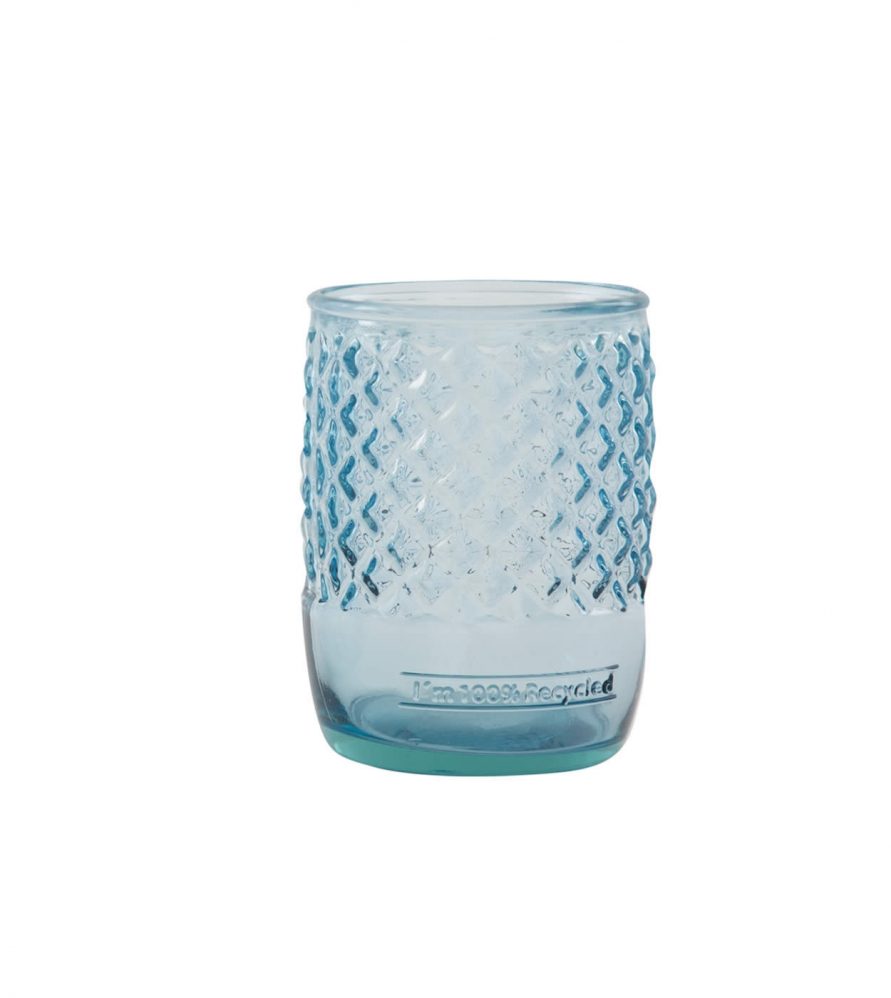 Γυάλινο Ποτήρι Μπάνιου DIAMANTE της NEF-NEF (500cc) BLUE