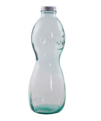 Γυάλινο Μπουκάλι Νερού με βιδωτό καπάκι WATER της NEF-NEF - NATURAL (1L)