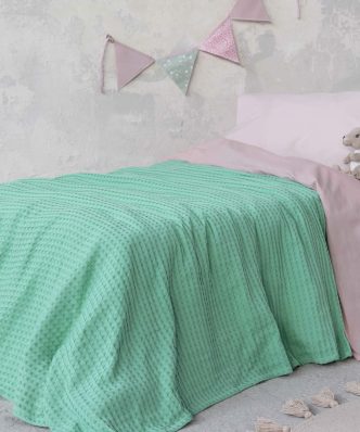 Καλοκαιρινή Κουβέρτα Πικέ Μονή Habit της NIMA HOME - Green (160x240)