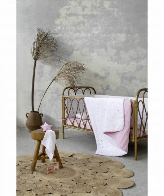 Jersey Βρεφική Πάντα Κούνιας Nene της NIMA HOME - Pink (40x200)