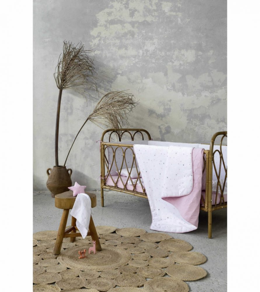 Jersey Βρεφική Πάντα Κούνιας Nene της NIMA HOME - Pink (40x200)