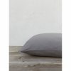 Ζευγάρι Μαξιλαροθήκες Jersey  Naem Stripped της NIMA HOME - Charcoal Gray (52x72)