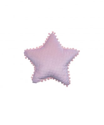 Διακοσμητικό Μαξιλάρι Αστέρι με pom pom ELWIN της Palamaiki (34x34) ROSE