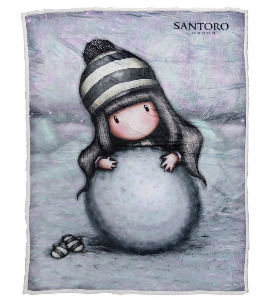Παιδική Κουβέρτα Fleece Μονή με γουνάκι SANTORO GORJUSS - THE SNOW GIRL 5033 της DAS HOME (160x220) - ΓΚΡΙ
