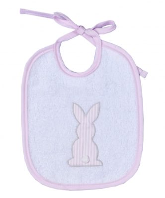 Βρεφική Σαλιάρα Pink Bunny Design 357 της Baby Oliver (20x25)