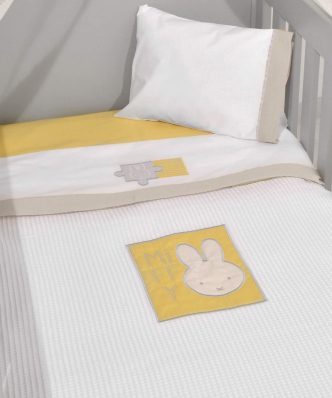 Βρεφική Πικέ Κουβέρτα Κούνιας Design 64 της Miffy (100x140) ΜΠΕΖ