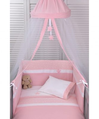 Σετ Βρεφικό Πάπλωμα με Πάντα Muslin Pink Design 372 της Baby Oliver - ΣΩΜΟΝ