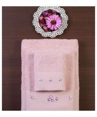 Σετ (2τμχ) Πετσέτες Μπάνιου 53100 της BOREA - Ροζέ