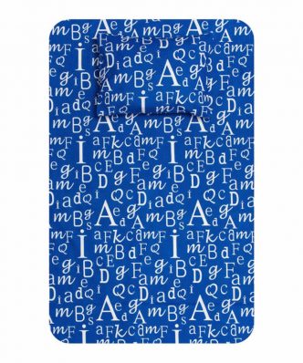 Σετ (2τμχ) Παιδικό Σεντόνι Μονό Γράμματα της BOREA  (160x240) Μπλε