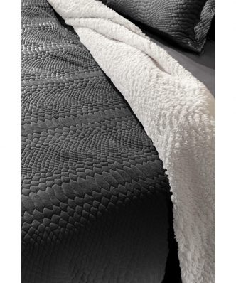 Σετ Κουβέρτα με γουνάκι Μονή CAPSULE ANTHRACITE της Guy Laroche (160x220)