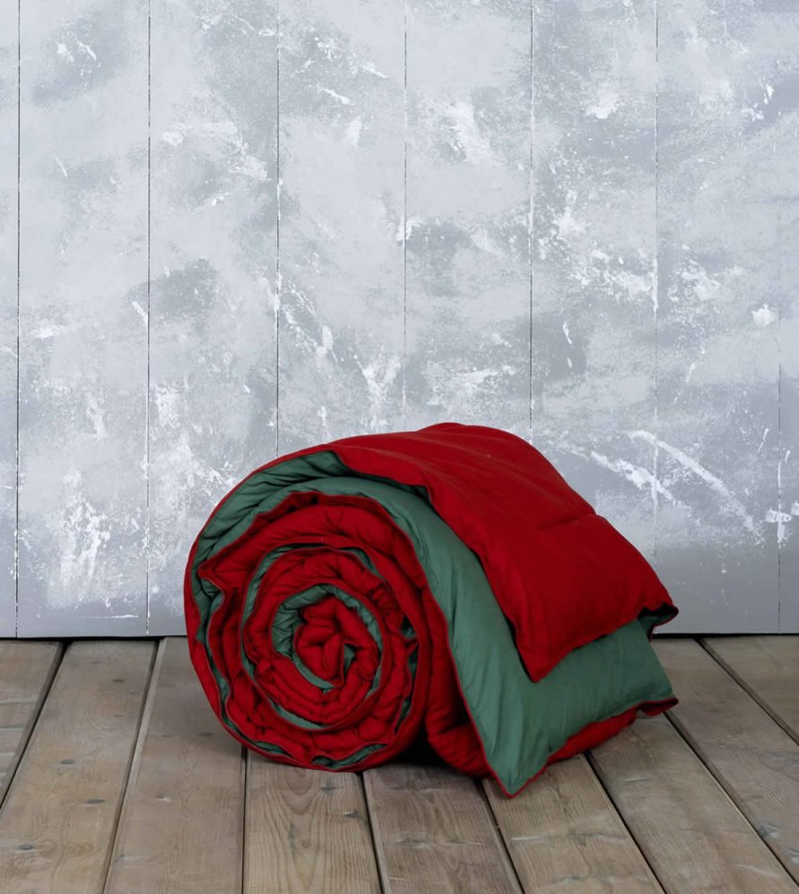 Σετ Παπλωματοθήκη Μονή ABALONE της NIMA HOME (160x240) - Red / Green