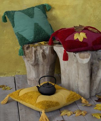 Διακοσμητικό Μαξιλάρι Amadeo της NIMA HOME (45x45) - Mustard Beige