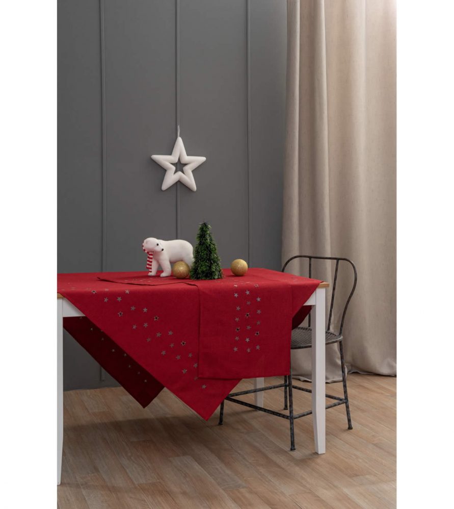 Χριστουγεννιάτικο Runner CHRISTMAS CD02 της Palamaiki (40x160) - RED