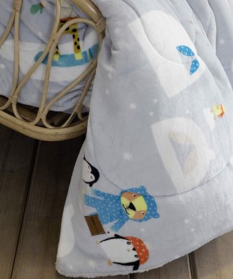 Παιδικό Κουβερτοπάπλωμα με γουνάκι Μονό Frosty της NIMA HOME (150x220)