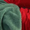 Ριχτάρι/Κουβέρτα Καναπέ NUAN με γουνάκι της NIMA HOME (130x170) - Red / Green 1