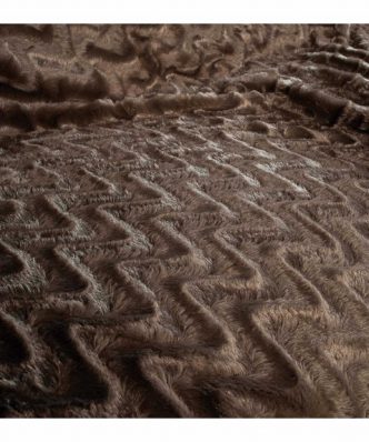 Διακοσμητικό Ριχτάρι / Κουβέρτα Καναπέ Stripe 03 της TEORAN (220x240) BROWN