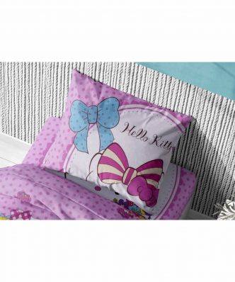 Παιδική Φανελένια Μαξιλαροθήκη Ύπνου (1τμχ) Hello Kitty 170 Pink της DIMcol (50x70)