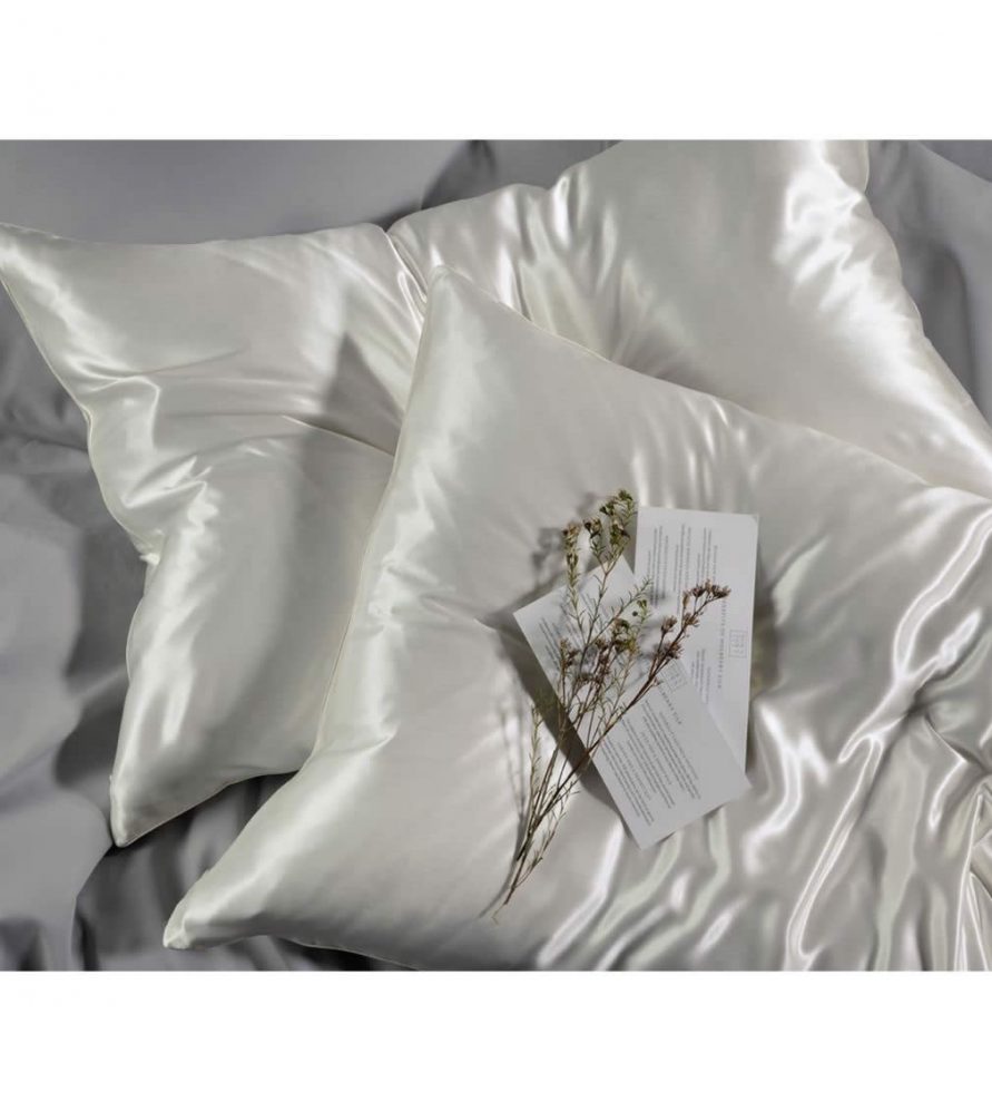 Μεταξωτή Mulberry Silk Μαξιλαροθήκη White (1τμχ) της Down Town (50x76)