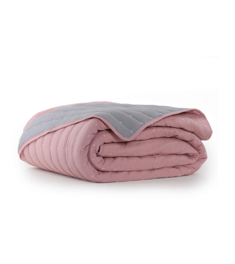 Κουβερλί King Size (Γίγας) BICOLOR-22 PINK/GREY της NEF-NEF (270x270)