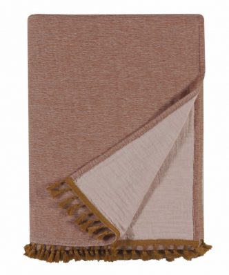 Serenity GRETA 06 Ανοιξιάτικη Κουβέρτα Υπέρδιπλη της ΚΕΝΤΙΑ (220x240) - TERRACOTTA