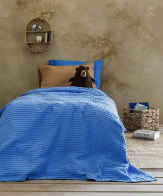 Κουβέρτα Πικέ Μονή Habit Ocean Blue της NIMA HOME (160x240)
