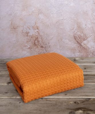 Κουβέρτα Πικέ Habit Deep Orange της NIMA HOME