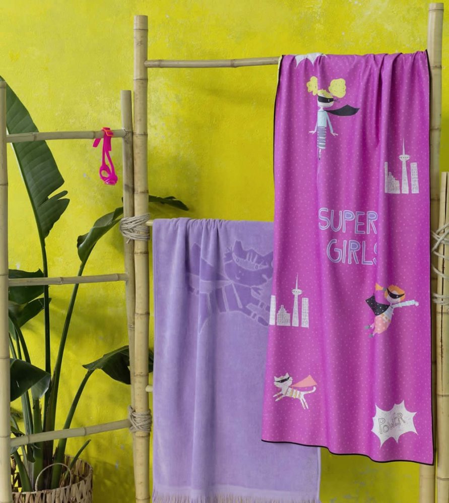 Παιδική Πετσέτα Θαλάσσης Super Girls της NIMA HOME (70x140)