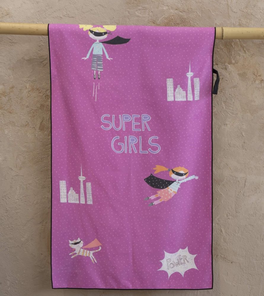 Παιδική Πετσέτα Θαλάσσης Super Girls της NIMA HOME (70x140)