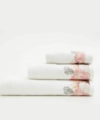 Σετ (2τμχ) Πετσέτες Μπάνιου Paradise Λευκό της BOREA