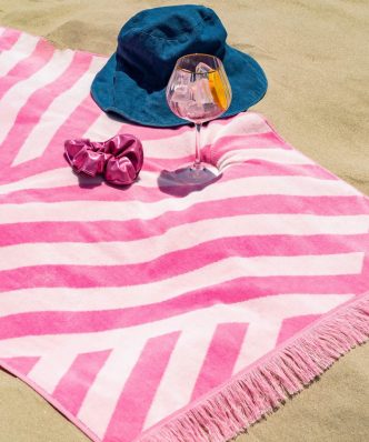 Πετσέτα θαλάσσης SUMMER BREEZE Pink Gum 394/23 της GOFIS HOME (80x160)