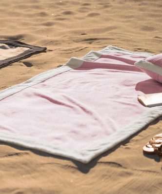 Πετσέτα θαλάσσης CORAL SENSE Gum Pink / Vanilla 519/23 της GOFIS HOME (90x170)