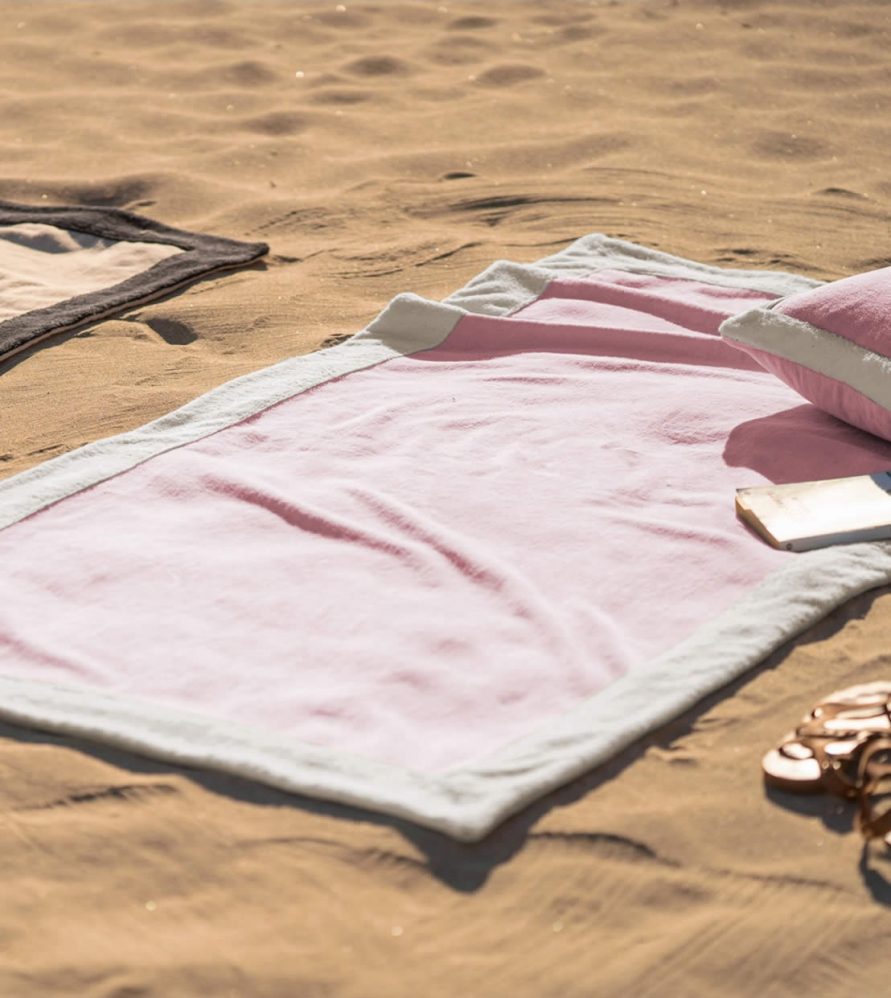 Πετσέτα θαλάσσης CORAL SENSE Gum Pink / Vanilla 519/23 της GOFIS HOME (90x170)