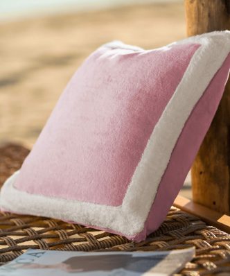 Μαξιλαροθήκη Ξαπλώστρας CORAL SENSE Gum Pink / Vanilla 519/23 της GOFIS HOME (43x43)