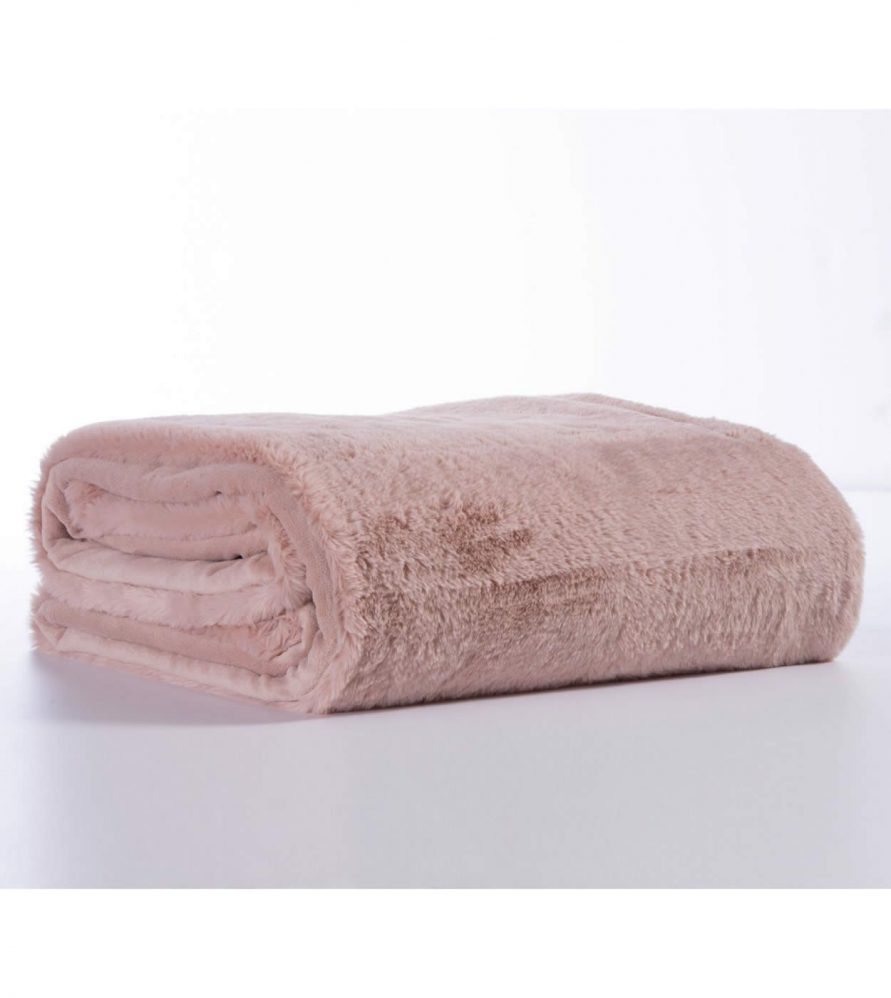 Γούνινη Κουβέρτα Fleece Υπέρδιπλη WARMER PINK της NEF-NEF (240x220)